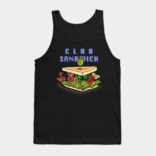 Club Sandwich Cute Funny Original Food Party Cartoon Tank Top